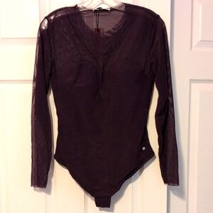 Popilush Purple Long Sleeve Women's Bodysuit NWT size XL